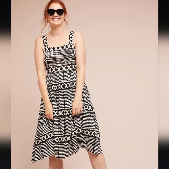 Tracy Reese By Anthropologie Womens Midi Dress Sz XS - Picture 3 of 15